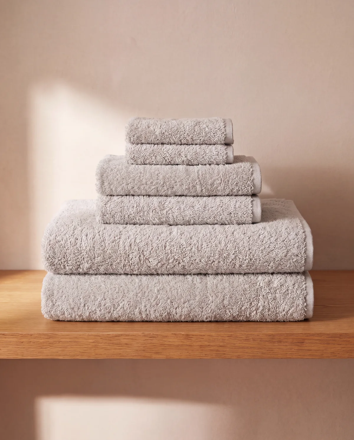 Bath Sheet Towel Set, 6 pieces: 2 bath sheets, 2 hand towels, 2 washcloths