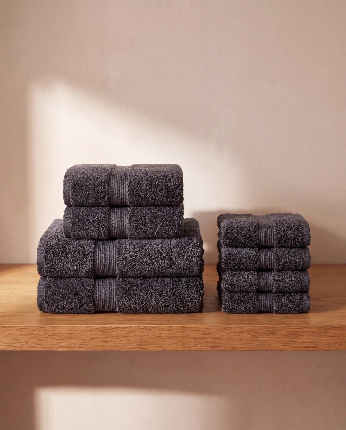Cotton Bath Towel Bundle, 4 bath towels and 4 hand towels